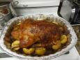 Goose with apples