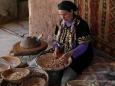 Hand shelling of argan nuts