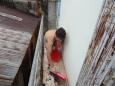 Preparing the instalation on the inner balcony