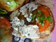 With blue cheese