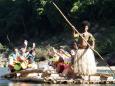 Down the river on a bamboo raft