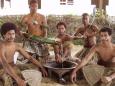 The drink yaqona - kava is being prepared