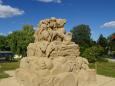 A sand sculpture in homage to film makers